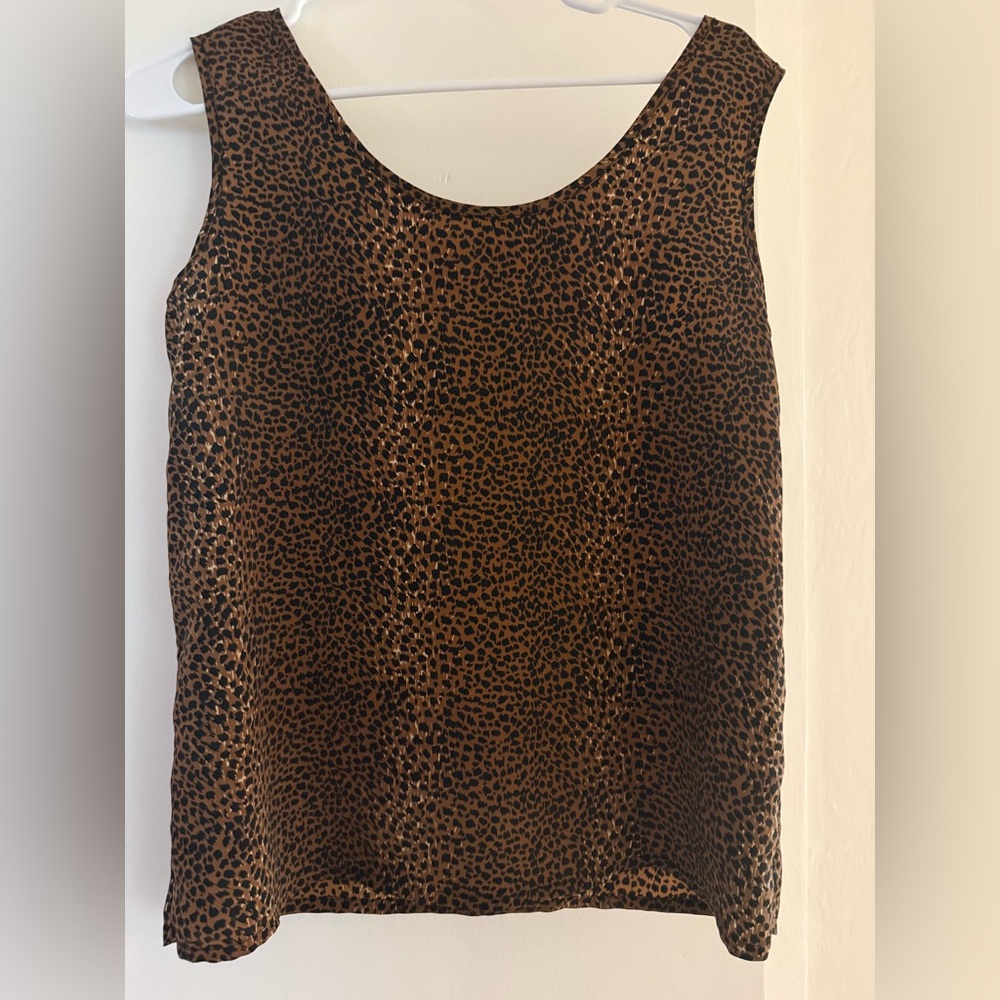 Impressions Brown Leopard Tank Top